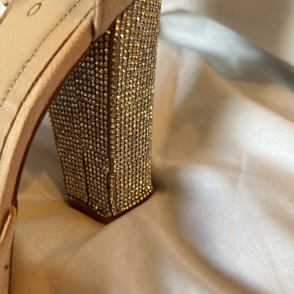 Last Mark Down!! ALDO HEELS TAN with Rhinestones (Bling) size 9 - Picture 7 of 10